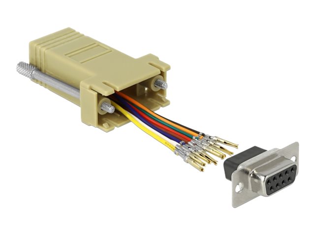 Delock Adapter Sub-D 9 pin female to RJ45 female Assembly Kit - Serieller Adapter - DB-9 (W)