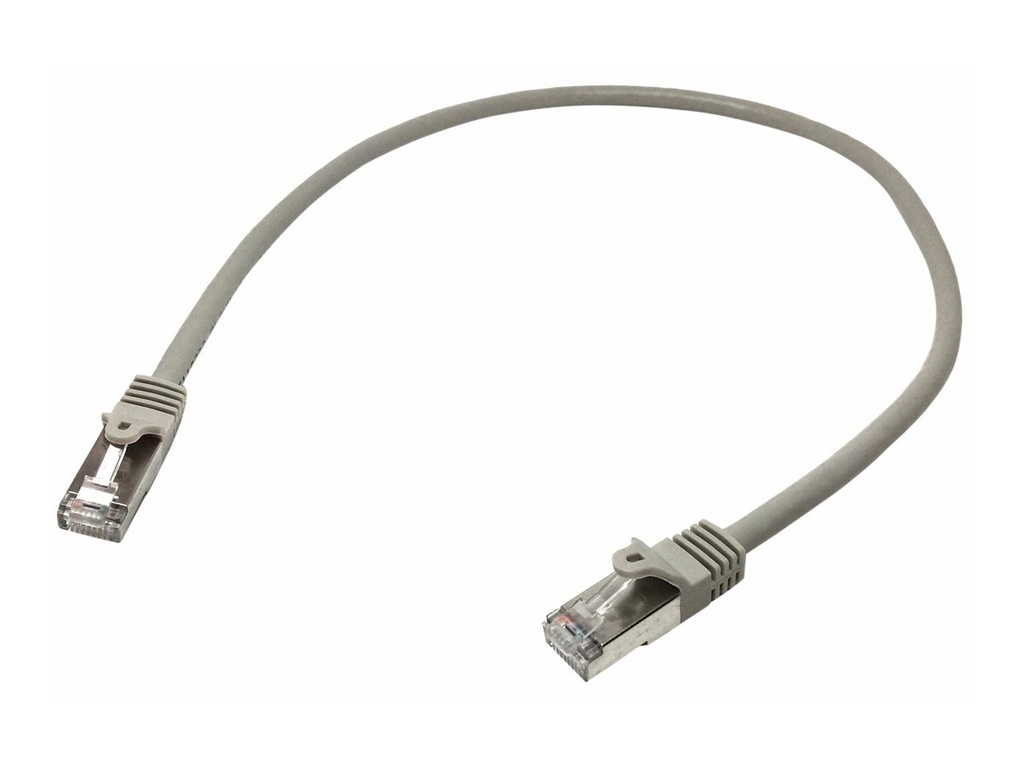 StarTech.com Startech 50cm CAT6 Ethernet Cable, 10 Gigabit Shielded Snagless RJ45 100W PoE Patch Cord, CAT 6 10GbE SFTP Network Cable w/Strain Relief, Grey, Wiring is UL Certified/TIA - Category 6 - 26AWG (N6SPAT50CMGR)