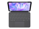 Logitech Combo Touch - Tastatur und Foliohülle - mit Trackpad - hinterleuchtet - Apple Smart connector - QWERTY - GB - Graphite - für Apple 11-inch iPad Pro (M4)
