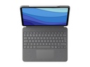 Logitech Combo Touch - Tastatur und Foliohülle - mit Trackpad - hinterleuchtet - Apple Smart connector - QWERTY - Spanisch - Graphite - für Apple 11-inch iPad Pro (M4)