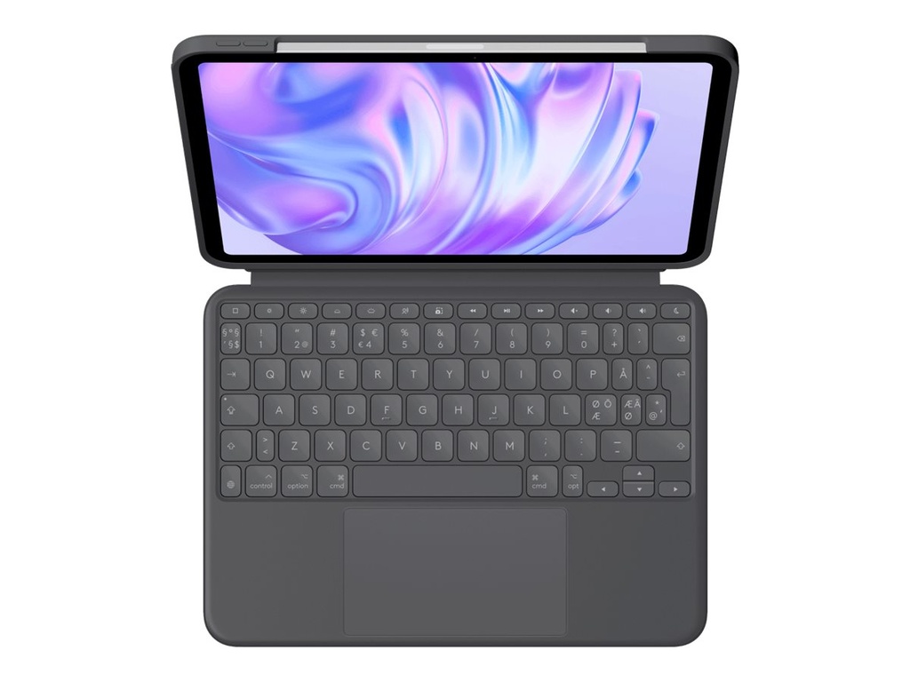 Logitech Combo Touch - Tastatur und Foliohülle - mit Trackpad - hinterleuchtet - Apple Smart connector - QWERTY - Nordisch (Dänisch/Finnisch/Norwegisch/Schwedisch)