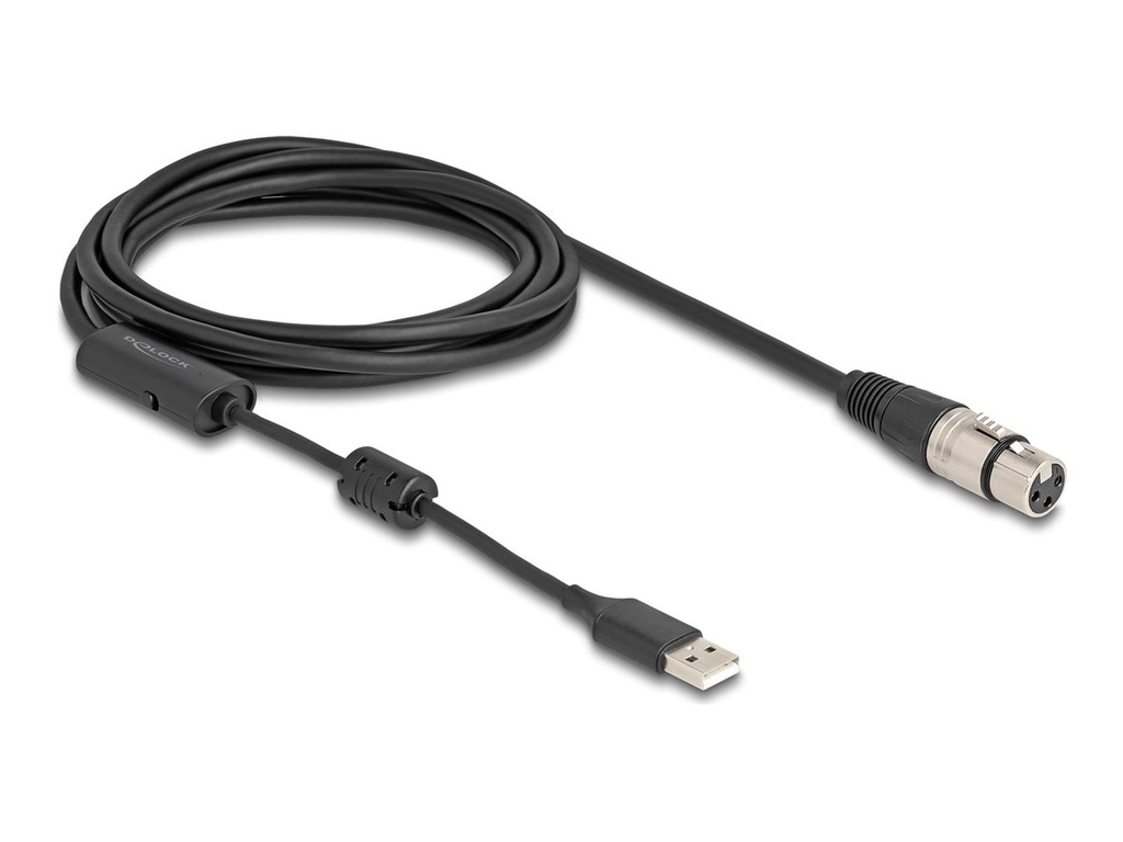 Delock Mikrofonkabel - USB männlich zu XLR3