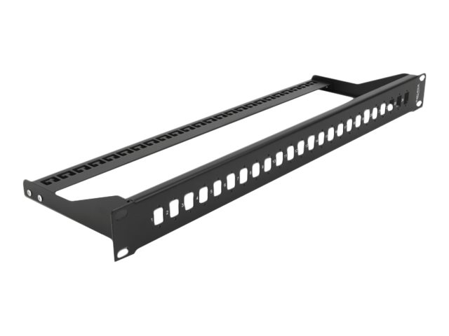 Delock Patchpanel (Blindblech) - Rack montierbar - Schwarz - 1U - 48.3 cm (19")