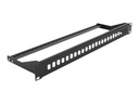 Delock Patchpanel (Blindblech) - Rack montierbar - Schwarz - 1U - 48.3 cm (19")