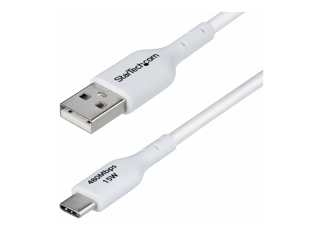 StarTech.com StarTech 2m (6.6ft) White USB-A to USB-C Charging Cable/Cord, M/M - USB-Kabel - USB (M)