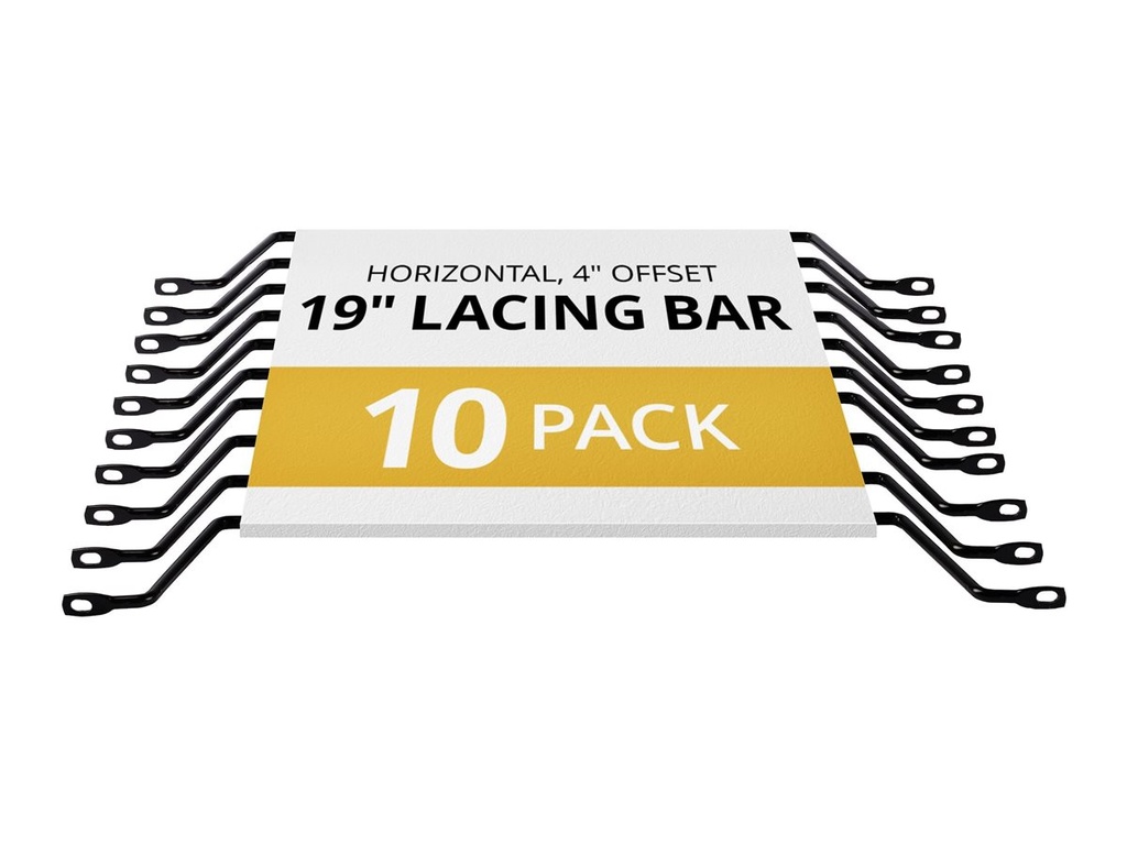 StarTech.com Horizontale Kabelführung mit 10cm Versatz für Racks - 10 Pack - Kabelabdeckleiste - Schwarz - Stahl - 1U - 150 g - 10 Stück(e)