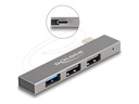 Delock Hub - slim, 10 Gbps, with USB Type-C