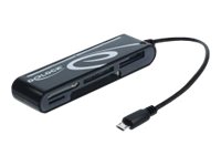 [91732] Delock Micro USB OTG Card Reader 5 Slot - Kartenleser (CF I, CF II, MS, MMC, SD, xD, MS PRO Duo, microSD, SDHC, microSDHC, SDXC, microSDXC, CF III)