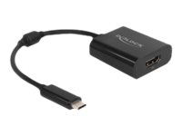 Delock Videoadapter - 24 pin USB-C männlich zu HDMI weiblich - 15 cm - Schwarz - unterstützt 8K 30 Hz (7680 x 4320)