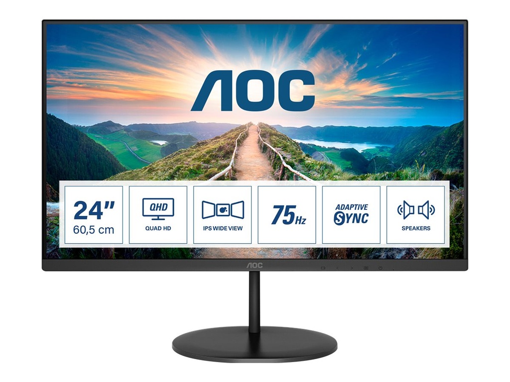 AOC Q24V4EA - LED-Monitor - 61 cm (24") - 2560