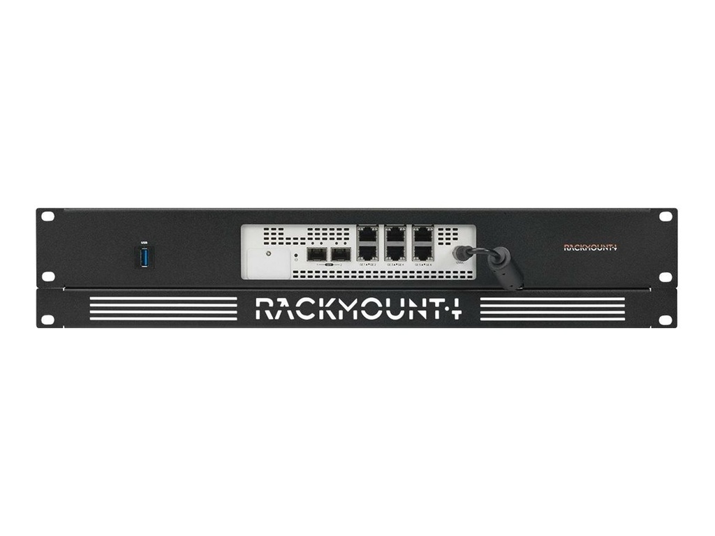 Rackmount.IT RM-DE-T1 - Montagesatz für Netzwerkgeräte - Rack montierbar - Tiefschwarz (RAL 9005)