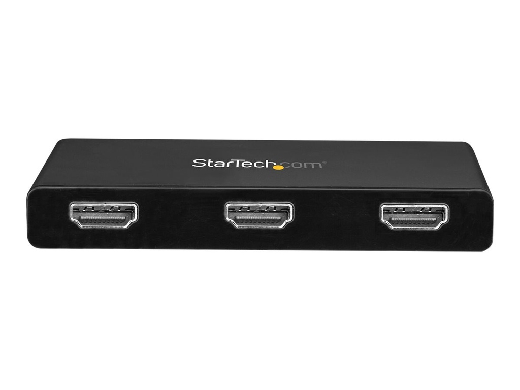 StarTech.com USB C auf HDMI Multimonitor Adapter - 3 Port MST Hub - USB-C Multi Monitor - Monitor Splitter - USB 3.1 Typ C - Videoadapter - 24 pin USB-C männlich zu HDMI weiblich - 30 cm - Schwarz - unterstützt 4K 30 Hz (3840 x 2160)