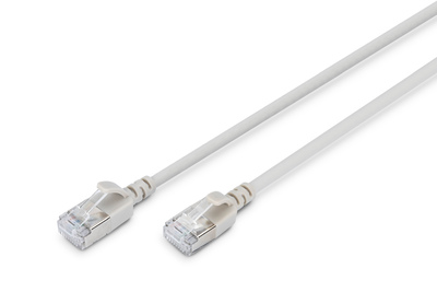 DIGITUS CAT 6A F-FTP Slim Patchkabel, 1m, Grau