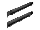 Delock Rack Bracket - einstellbare Länge 368 - 600 mm - Seite - Schwarz - 1U - 48.3 cm (19")