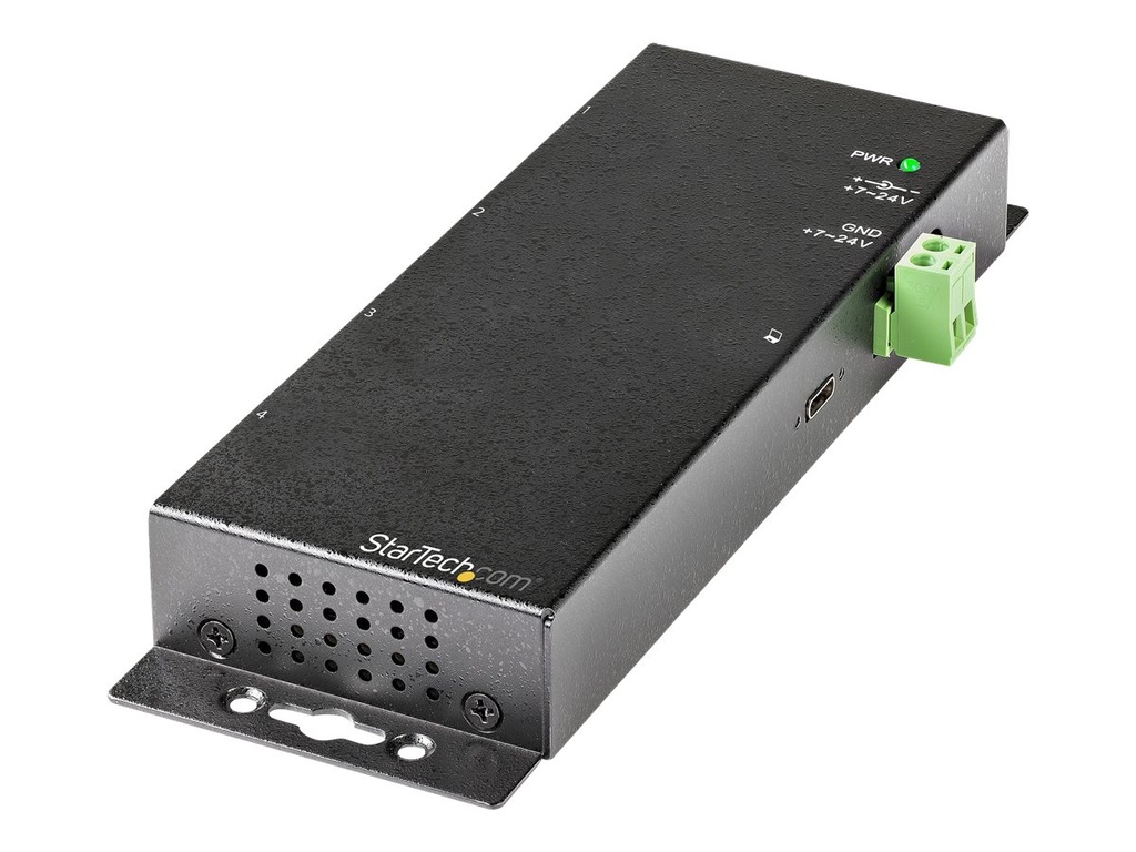 StarTech.com 4 Port USB-C Hub 10 Gbit/s -Metall  Industrieller USB-C Hub - 2x USB-C & 2x USB-A - ESD Überspannungsschutz - USB-C oder USB-A Host - Eigenstromversorgung USB 3.1 G2 Typ-C (HB31C2A2CME)