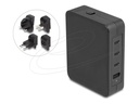 Delock Netzteil - GaN, 3 x USB-C PD 3.1 and 1 x USB-A with 145W power adapter EU/US/UK