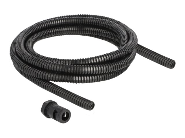 Delock Wellrohr - 10 mm, mit PG7 Schlauchverschraubungsset
