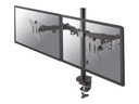 Neomounts FPMA-D550D - Befestigungskit - Voll beweglich - für 2 LCD-Displays - Stahl - Schwarz - Bildschirmgröße: 25.4-81.3 cm (10"-32")