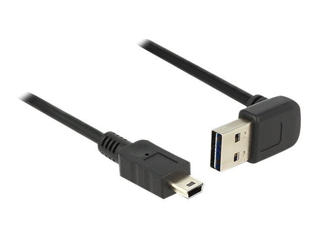 Delock Easy - USB-Kabel - USB (M) nach oben/unten abgewinkelt, doppelseitig zu Mini-USB, Typ B (M)