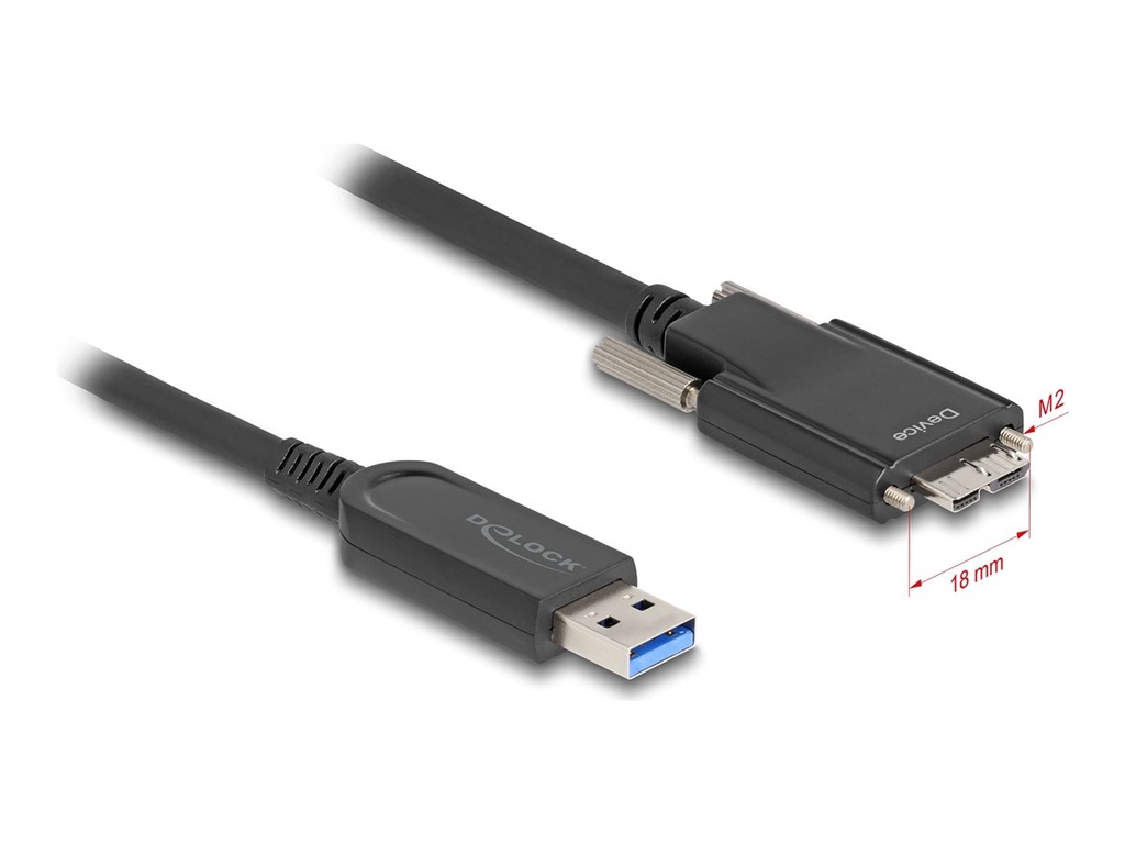 Delock USB-Kabel - Micro-USB Typ B (M) schraubbar zu USB Typ A (M)
