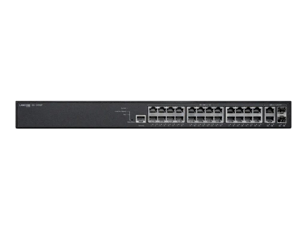 Lancom GS-2426 - Switch - managed - 24 x 10/100/1000 + 2 x 1 Gigabit SFP + 2 x Combo Gigabit SFP/RJ-45