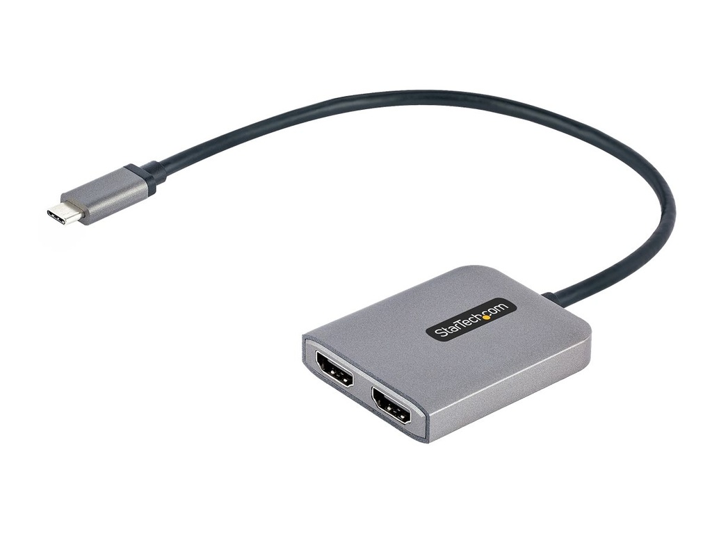 StarTech.com Startech 2-Port USB-C auf HDMI Adapter, MST Hub/Splitter, 4K 60Hz