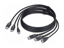 StarTech.com 6ft (1.8m) Dual-DisplayPort and USB 5Gbps KVM Cable - Tastatur- / Video- / Maus- (KVM-)