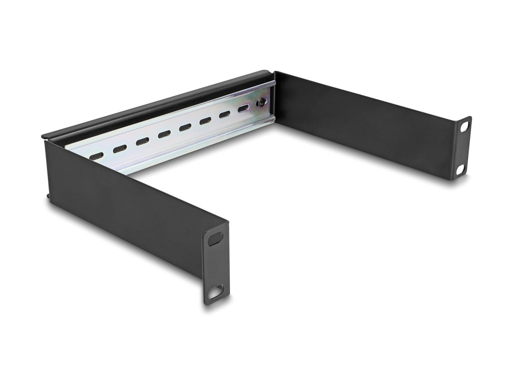Delock DIN Schienenpanel - Schwarz - 1U - 25.4 cm (10")