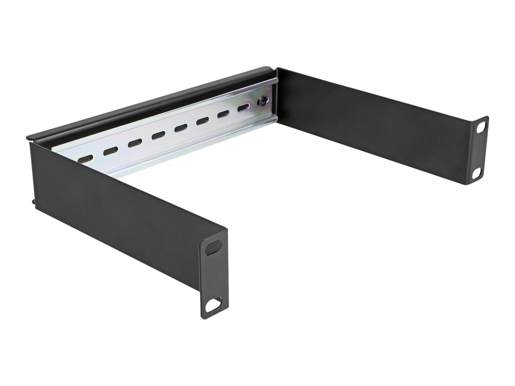 Delock DIN Schienenpanel - Schwarz - 1U - 25.4 cm (10")