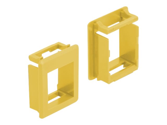 Delock Gehäuse mit modularen Einsätzen - Gelb - 1 Anschluss (Packung mit 4)