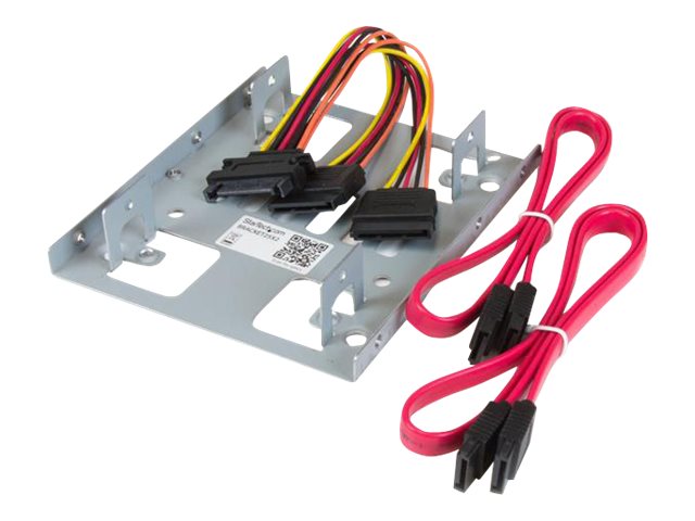[BRACKET25X2] StarTech.com Dual 2,5 SATA Festplatten auf 3,5 Einbauschacht Halterung - 2-fach HDD/SSD Halterung mit SATA Strom- und Datenkabel - Laufwerksschachtadapter - 3,5" auf 2,5" (8.9 cm to 6.4 cm)