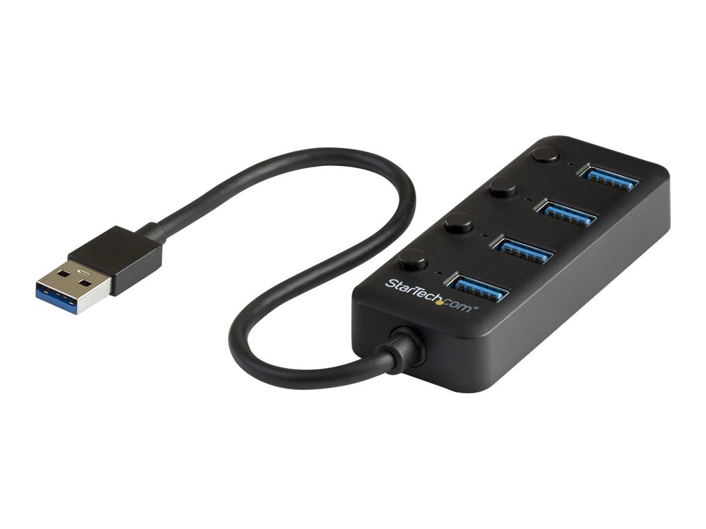 [HB30A4AIB] StarTech.com Startech 4 Port USB 3.0 Hub - 4x USB-A mit individuellen An/Aus-Schaltern