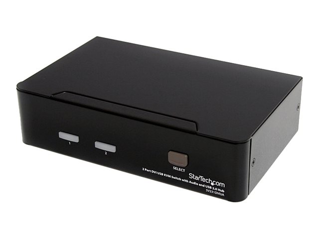 StarTech.com 2 Port DVI USB KVM Switch mit Audio und USB 2.0 Hub