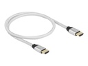 Delock Ultra High Speed - HDMI-Kabel - HDMI männlich zu HDMI männlich - 50 cm - Dreifachisolierung - Silber - hauchvergoldete Kontakte, unterstützt 8K 60 Hz (7680 x 4320)