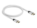 Delock Ultra High Speed - HDMI-Kabel - HDMI männlich zu HDMI männlich - 1 m - Dreifachisolierung - Silber - hauchvergoldete Kontakte, unterstützt 8K 60 Hz (7680 x 4320)