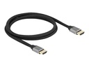 Delock Ultra High Speed - HDMI-Kabel - HDMI männlich zu HDMI männlich - 1 m - Dreifachisolierung - Grau - vergoldete Kontakte, 8K60Hz (7680 x 4320)