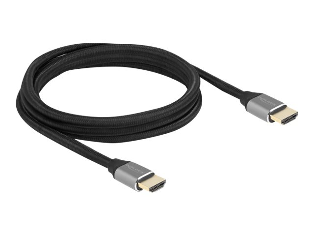 Delock Ultra High Speed - HDMI-Kabel - HDMI männlich zu HDMI männlich - 2 m - Dreifachisolierung - Grau - vergoldete Kontakte, 8K60Hz (7680 x 4320)