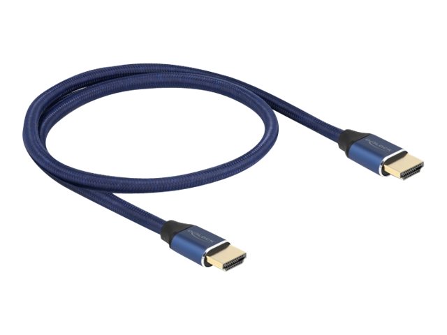 Delock Ultra High Speed - HDMI-Kabel - HDMI männlich zu HDMI männlich - 50 cm - Dreifachisolierung - Blau - vergoldete Kontakte, 8K60Hz (7680 x 4320)