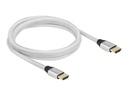 Delock Ultra High Speed - HDMI-Kabel - HDMI männlich zu HDMI männlich - 2 m - Dreifachisolierung - Silber - hauchvergoldete Kontakte, unterstützt 8K 60 Hz (7680 x 4320)