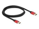 Delock Ultra High Speed - HDMI-Kabel - HDMI männlich zu HDMI männlich - 1 m - Dreifachisolierung - Rot - hauchvergoldete Kontakte, unterstützt 8K 60 Hz (7680 x 4320)