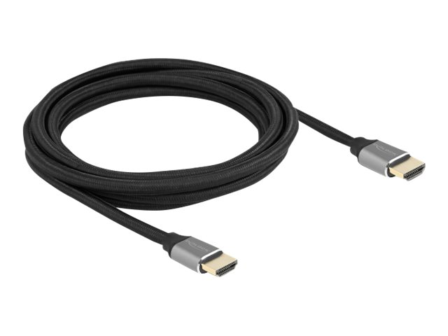 Delock Ultra High Speed - HDMI-Kabel - HDMI männlich zu HDMI männlich - 3 m - Dreifachisolierung - Grau - hauchvergoldete Kontakte, unterstützt 8K 60 Hz (7680 x 4320)