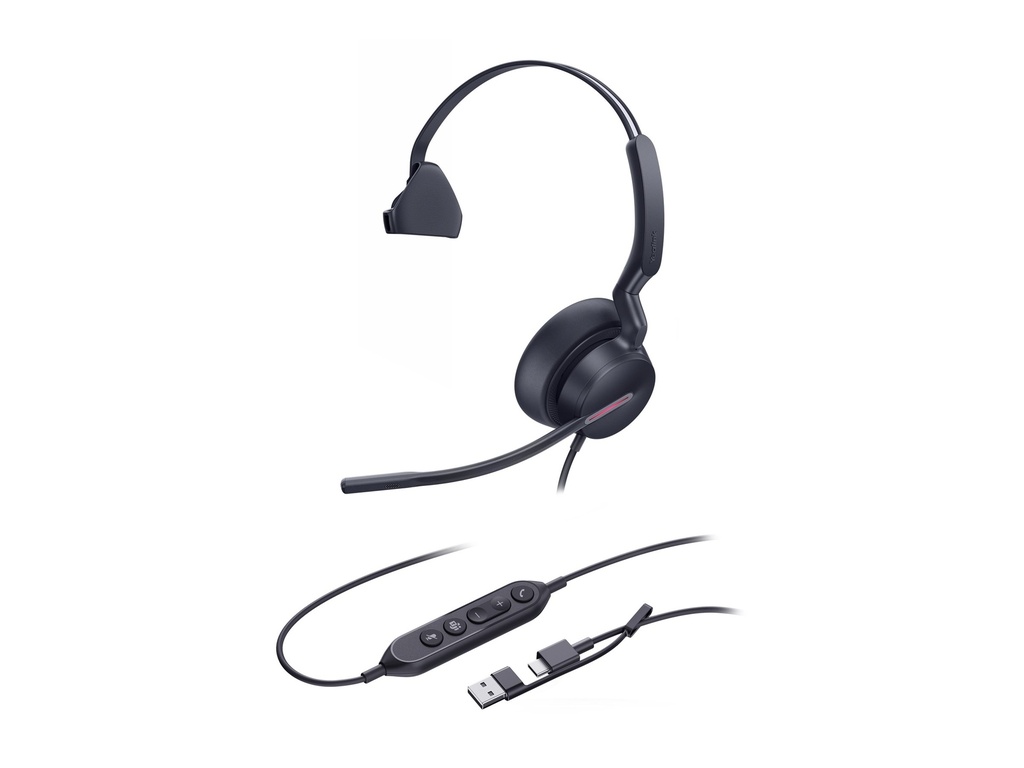 [1308184] Yealink UH46 Mono - Headset - On-Ear - kabelgebunden
