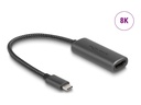 Delock Videoadapter - USB-C männlich zu HDMI weiblich - 20 cm - Grau - Unterstützung für 8K30Hz (7680 x 4320)