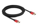 Delock Ultra High Speed - HDMI-Kabel - HDMI männlich zu HDMI männlich - 3 m - Dreifachisolierung - Schwarz, Rot - vergoldete Kontakte, 8K60Hz (7680 x 4320)
