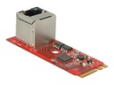 Delock Converter M.2 Key A+E male > 1 x Gigabit LAN vertical