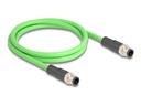 Delock Netzwerkkabel - 4-polig M12-D (M) zu 4-polig M12-D (M)