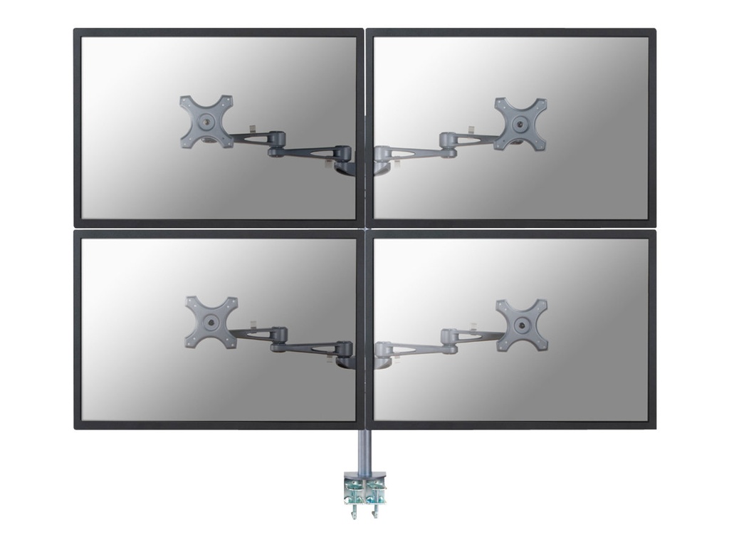 Neomounts FPMA-D935D4 - Befestigungskit - Voll beweglich - für 4 LCD-Anzeigen - Silber - Bildschirmgröße: 25.4-68.6 cm (10"-27")