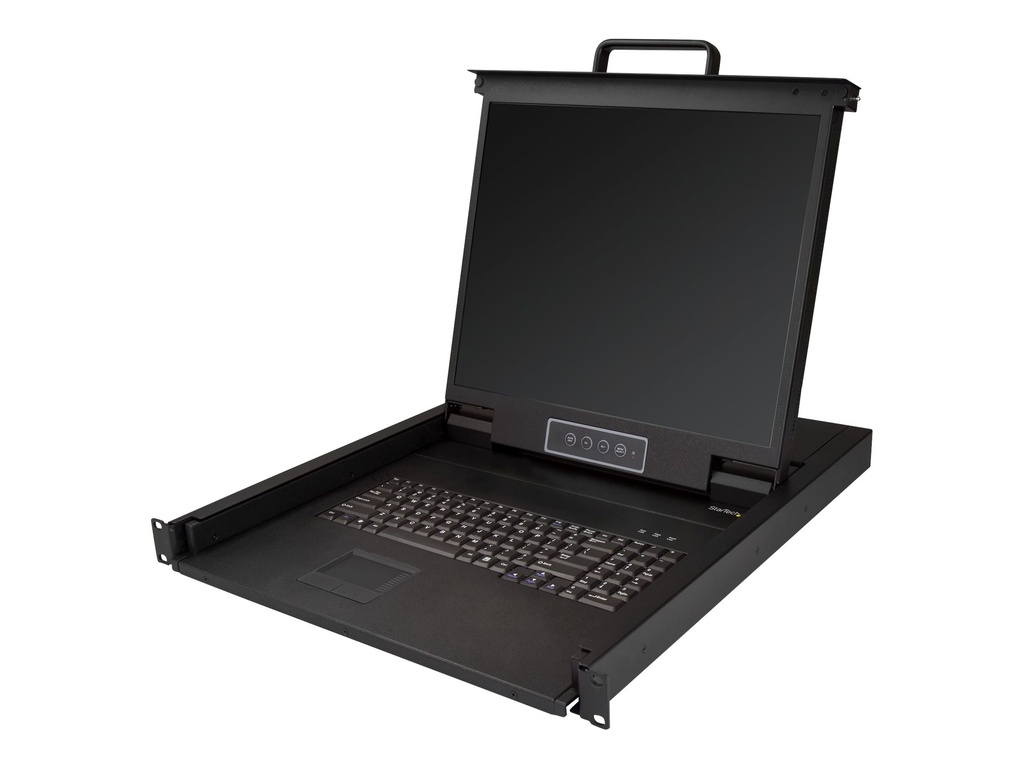 StarTech.com Rack KVM Konsole - US Tastatur(QWERTY), Ein Port VGA KVM mit 19" LCD Monitor - 1HE LCD KVM Konsolenschublade mit Kabeln - USB Unterstützung - 50.000 MTBF (RKCONS1901)