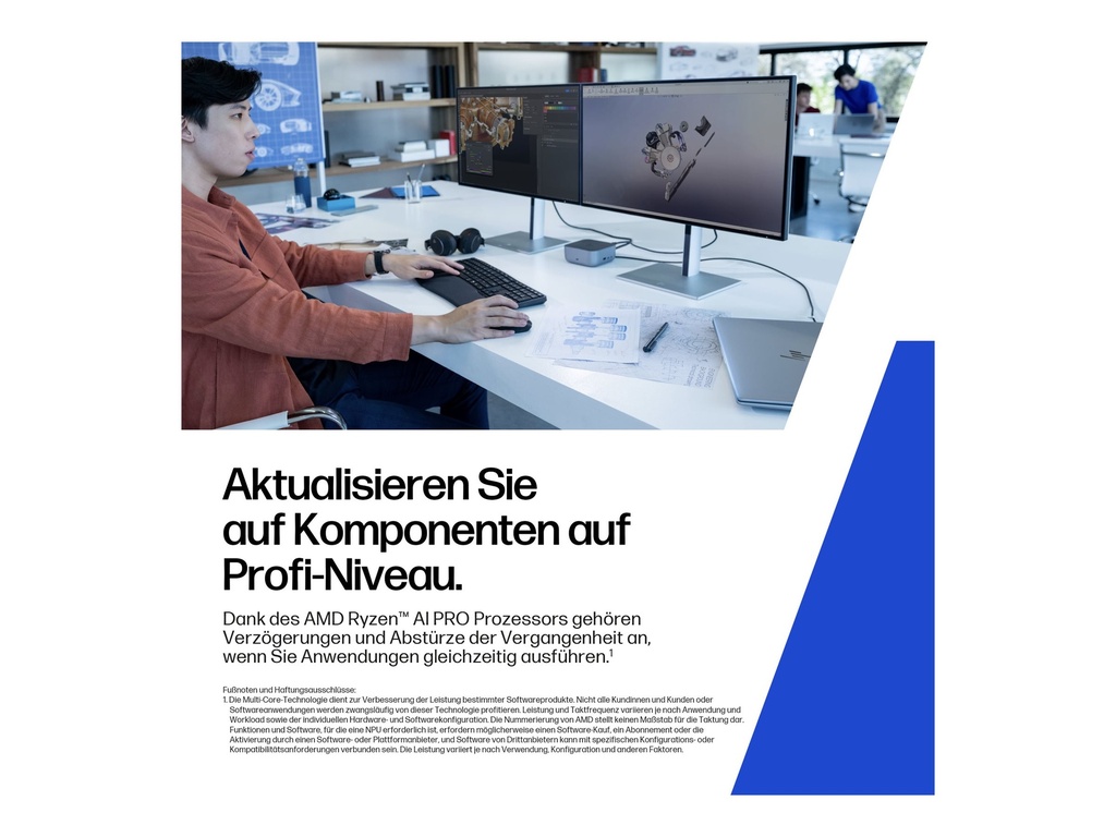 HP ZBook 8 G1ak Mobile Workstation - AMD Ryzen AI 7 350 / 2 GHz - Win 11 Pro - Radeon 860M - 32 GB RAM - 1 TB SSD NVMe, TLC - 35.6 cm (14")
