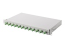 DIGITUS Professional DN-96341/9 - Glasfaserkabelkiste - ST X 12 - Hellgrau, RAL 7035 - 1U - 48.3 cm (19")